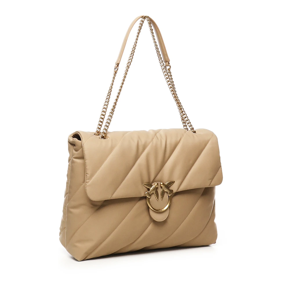 pinko Beige Love Birds Puff Tas Beige Dames