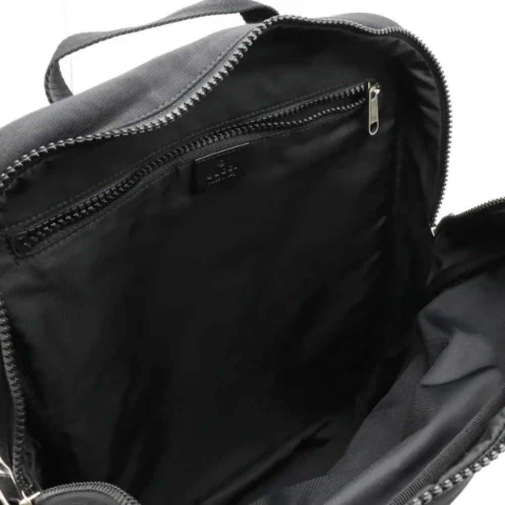 Gucci Vintage Pre-owned Canvas backpacks Black Dames