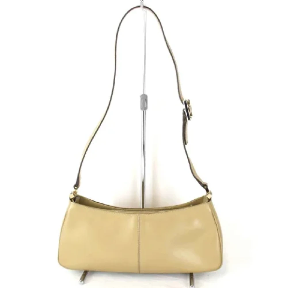 Gucci Vintage Pre-owned Leather gucci-bags Beige Dames