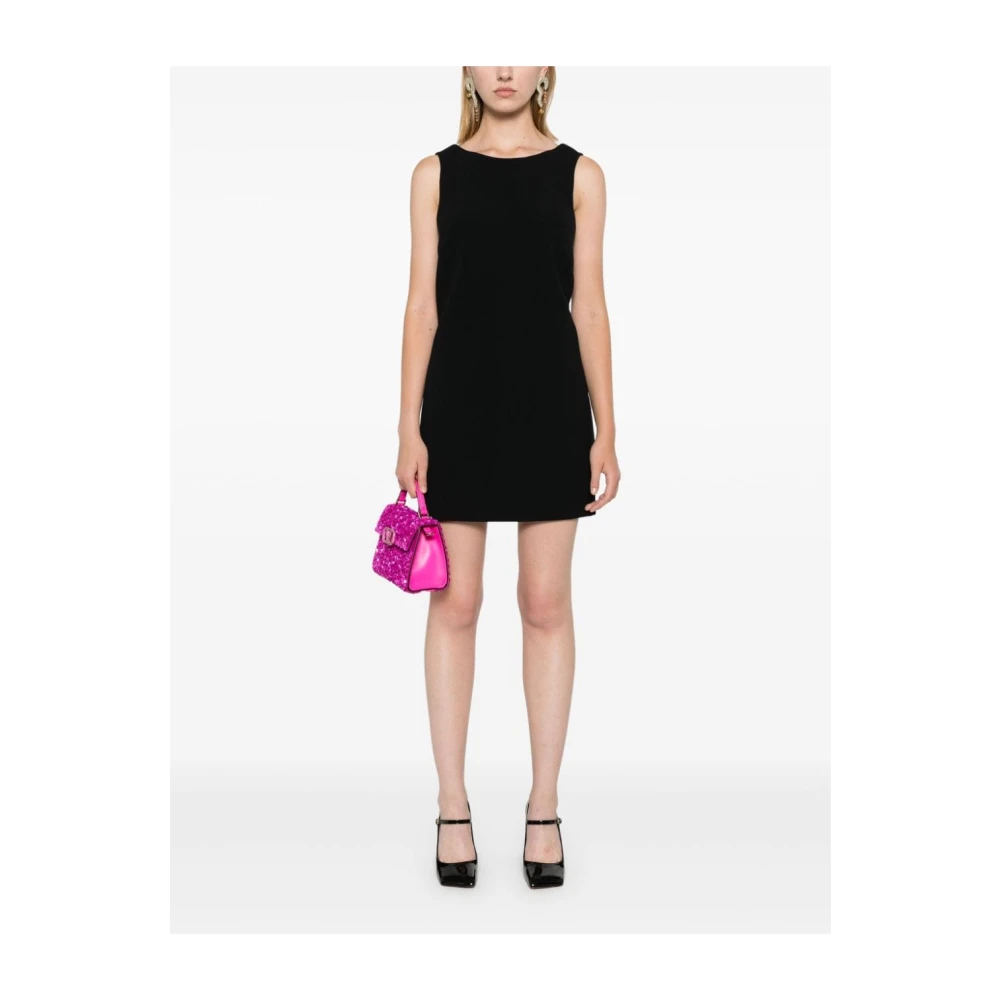 Elisabetta Franchi Zwarte V-hals jurk Aw24 Black Dames