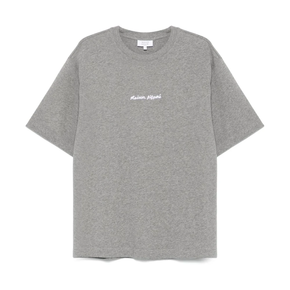 Maison Kitsuné Grijze T-shirts en Polos Gray Heren
