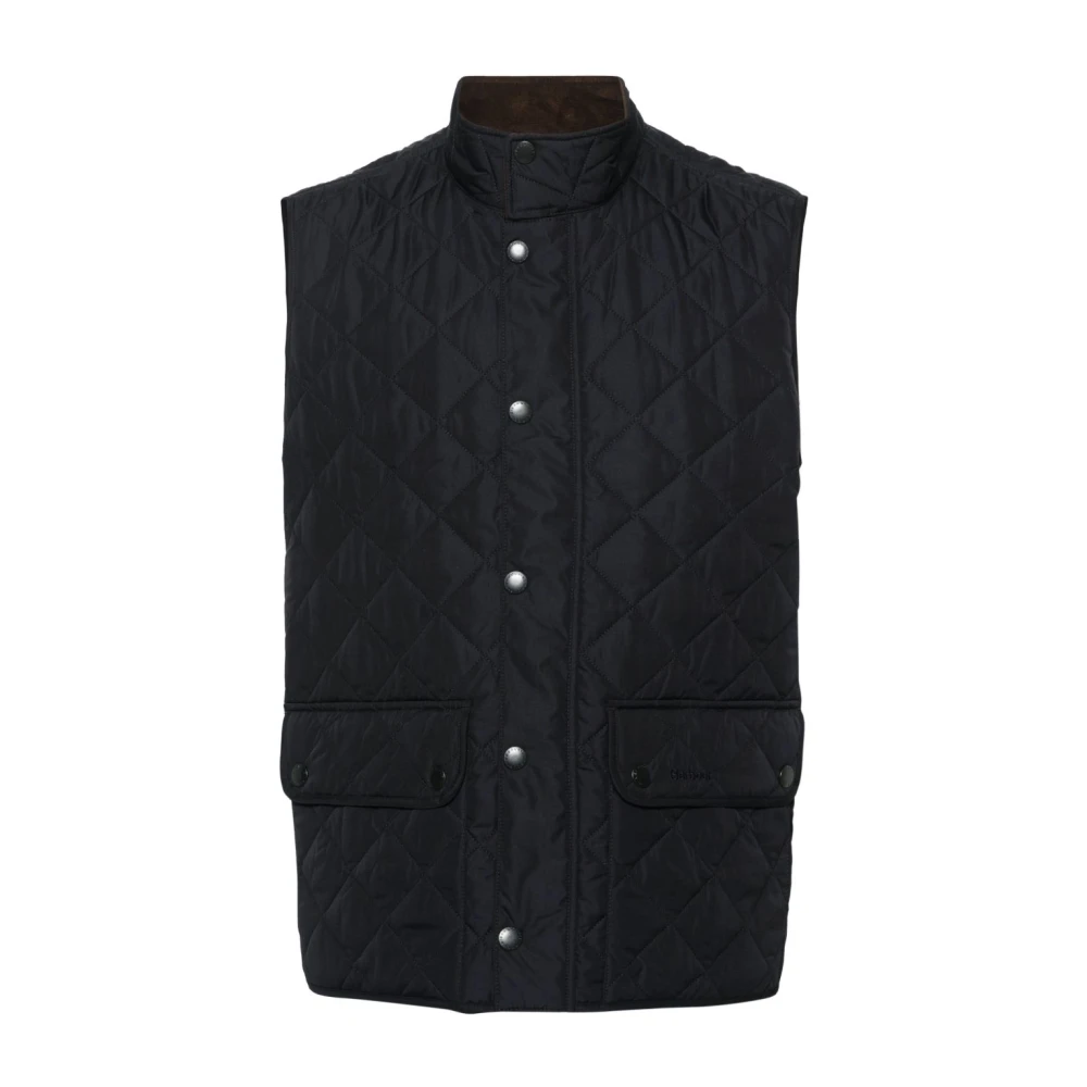 Barbour Blauw Gewatteerd Mouwloos Jack Blue Heren