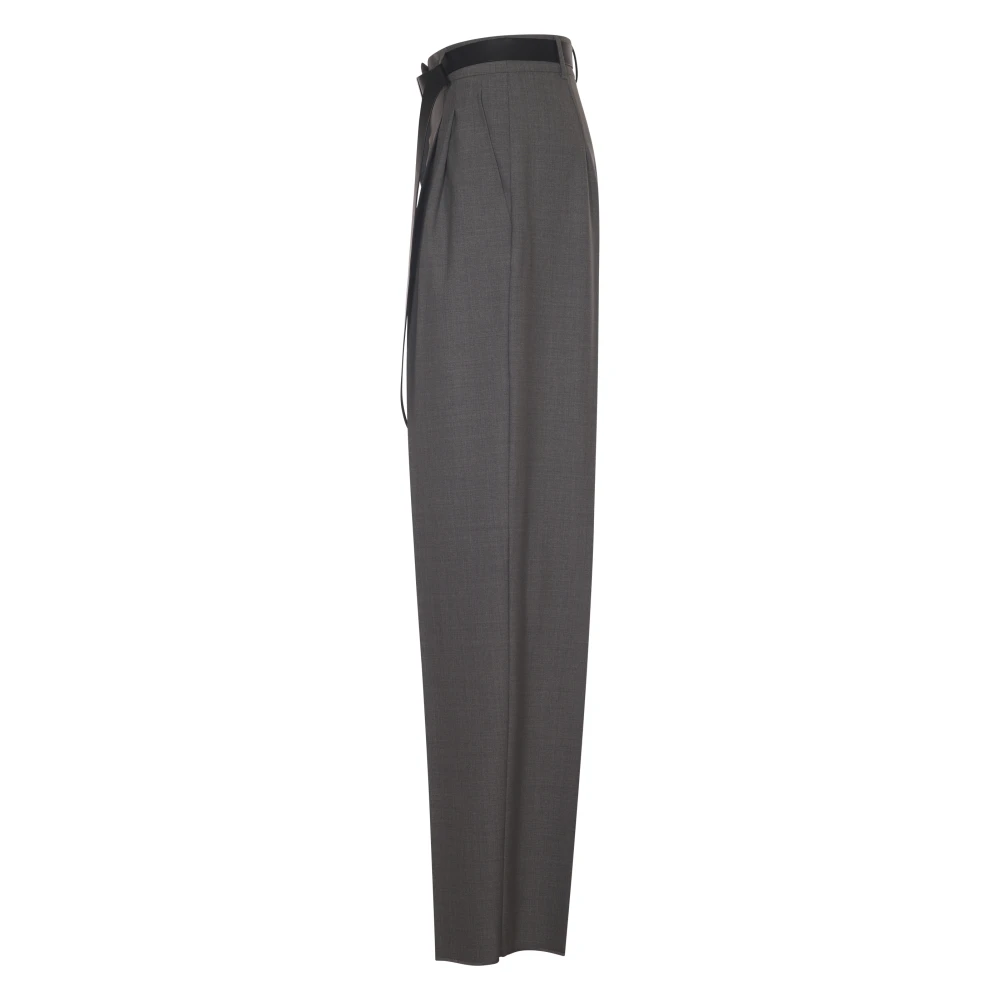 Max Mara Elegante Lange Broek Gray Dames