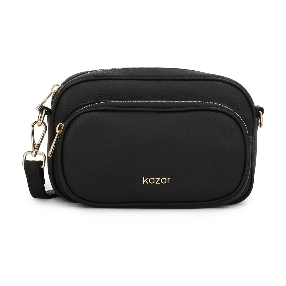 Kazar Svart Crossbodyväska I Naturläder