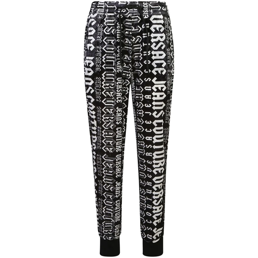 Versace Jeans Couture Zwarte Broek voor Vrouwen Aw24 Black Dames