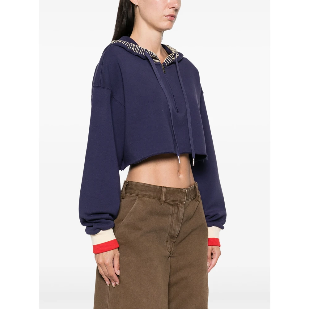 Golden Goose Blauwe Sweater met Gouden Accenten Blue Dames