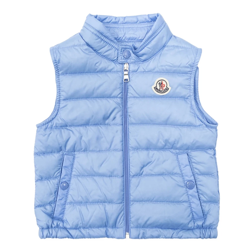 Moncler Blue Waistcoats, Unisex, 18 M, New Amaury Gilet
