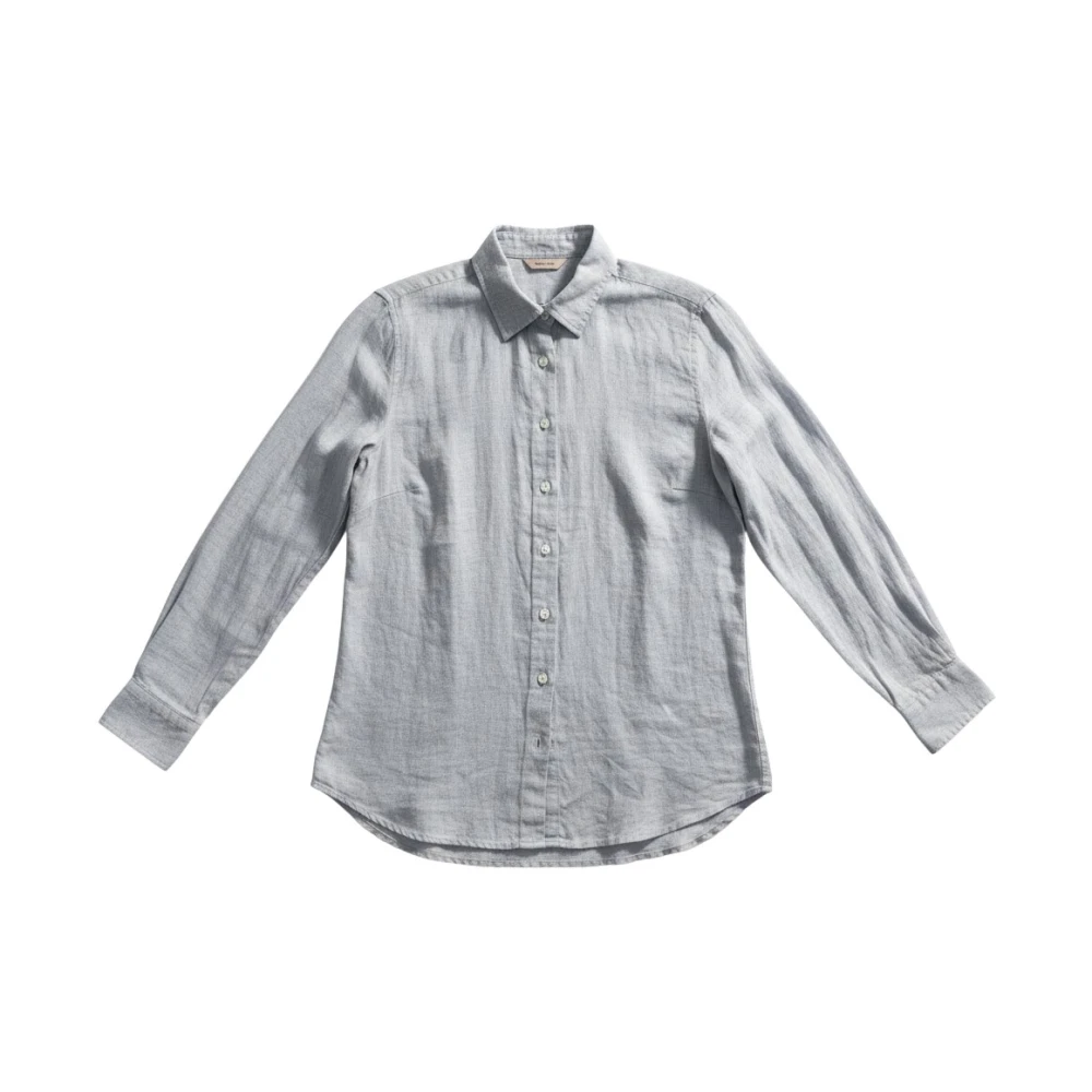 Stenströms Women's Gray Shirts, Xl, Sofie Linen Shirt