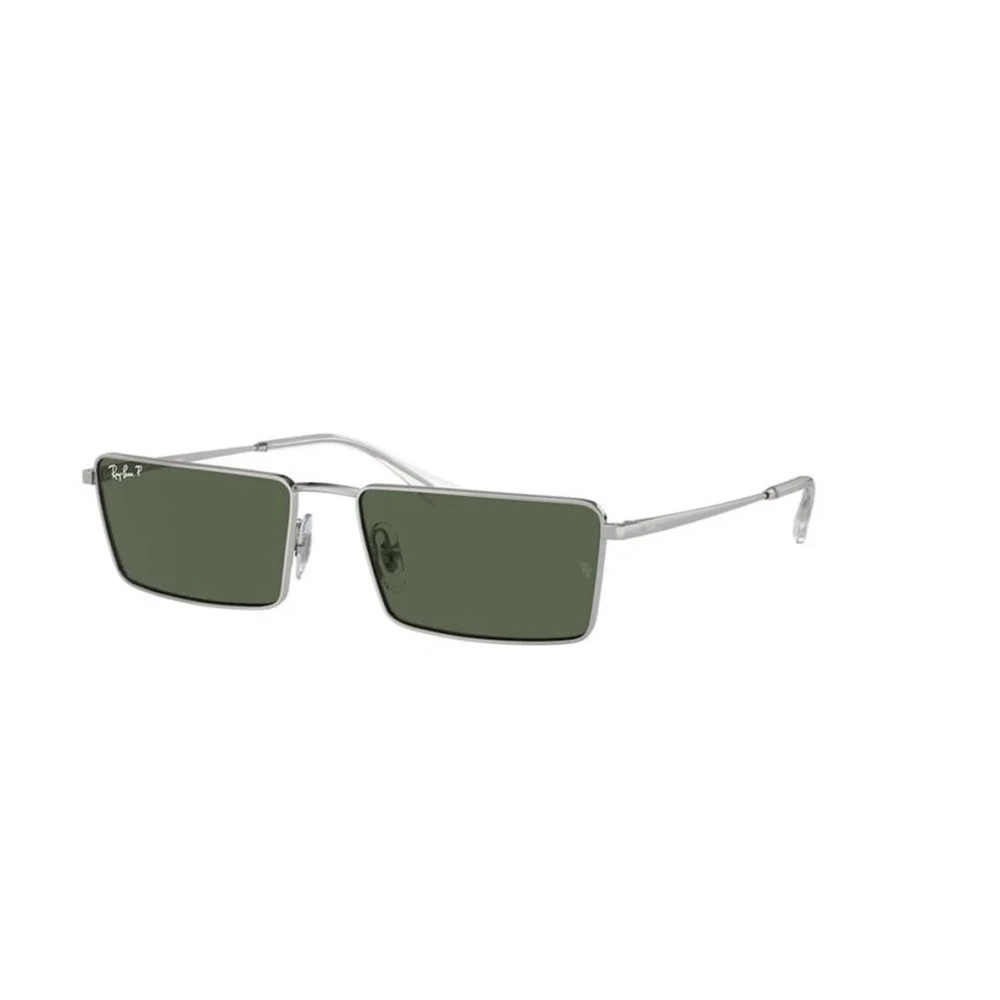 Ray-Ban Unisex Sunglass Emy Bio-Based - Frame color: Silver, Lens color: Dark Green Polarized - Image 6