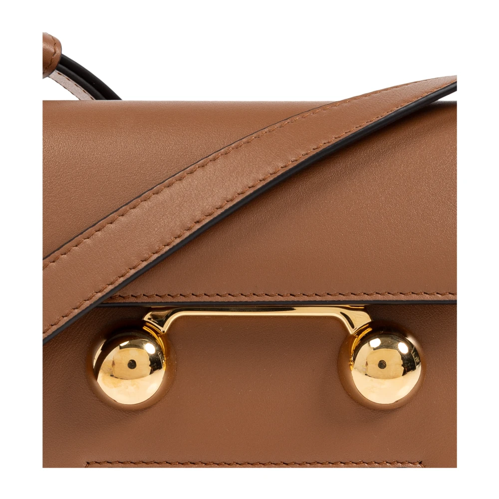 Marni Schoudertas Trunkaroo Mini Brown Dames