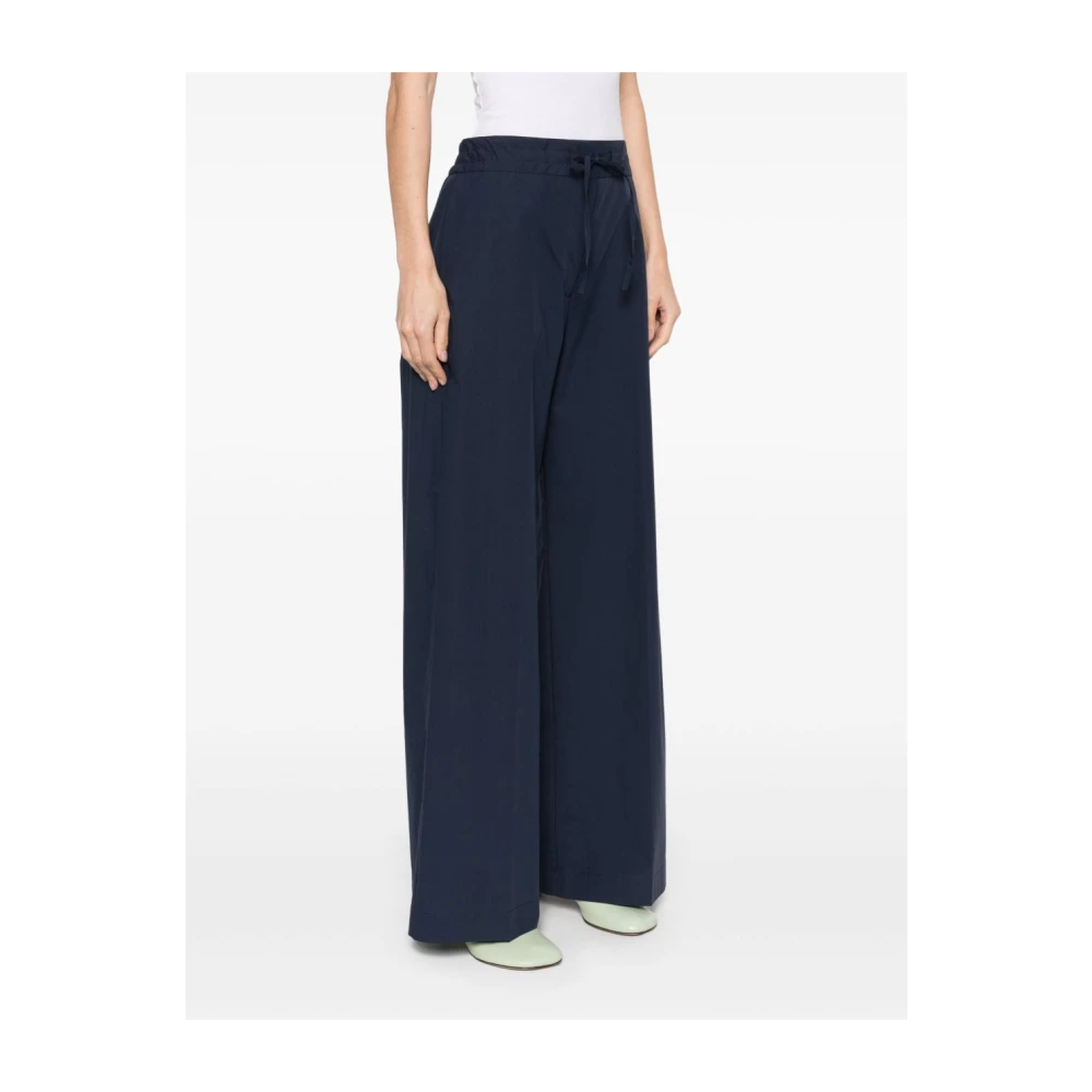 P.a.r.o.s.h. Blauwe Broek met Elastische Tailleband Blue Dames