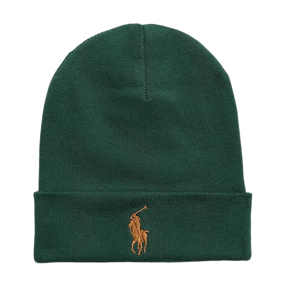 Ralph Lauren Men's Green Cotton Beanie - Accessories - One Size - Accessories