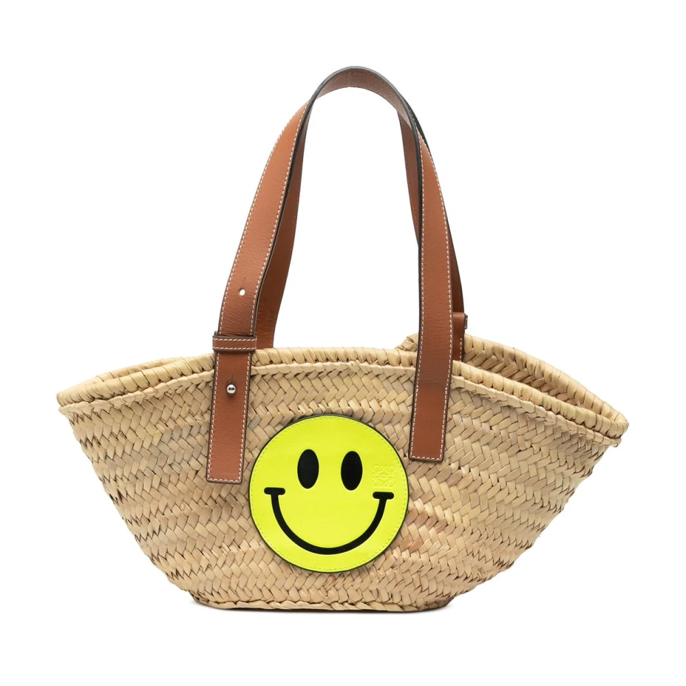 Loewe Pre-Owned Women's Brown Pre-Owned Woven Basket Tote