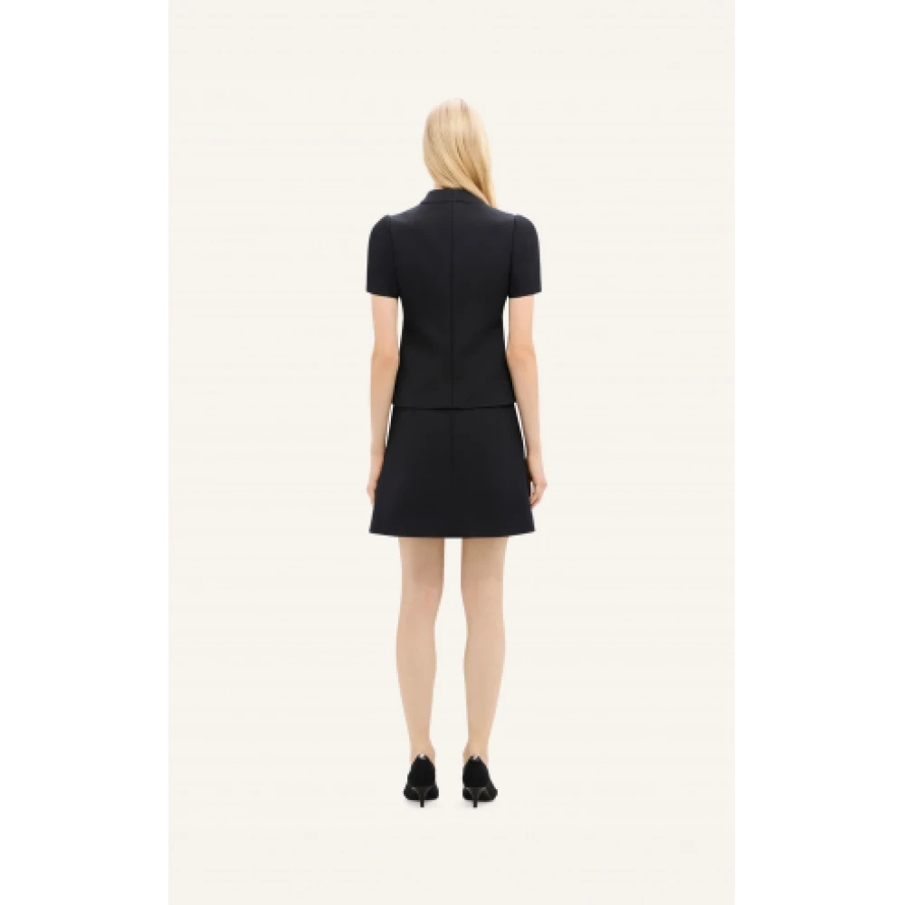 Courrèges Zwarte Twill Luxe Rok Black Dames
