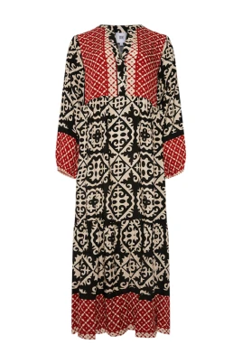 Aztec Print Klänning i Viskos