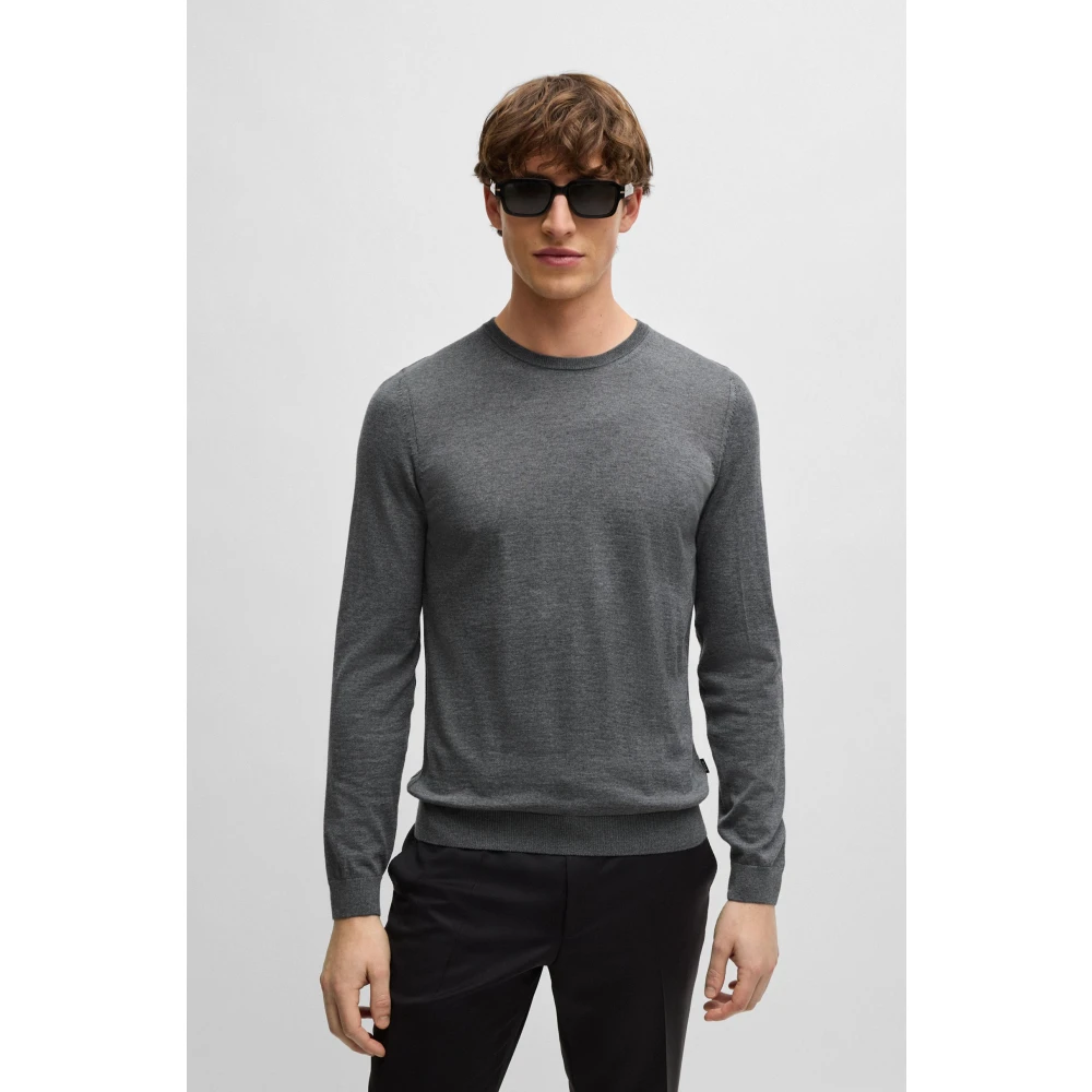 Hugo Boss Essentiële Gedefinieerde Pasvorm Sweater Gray Heren