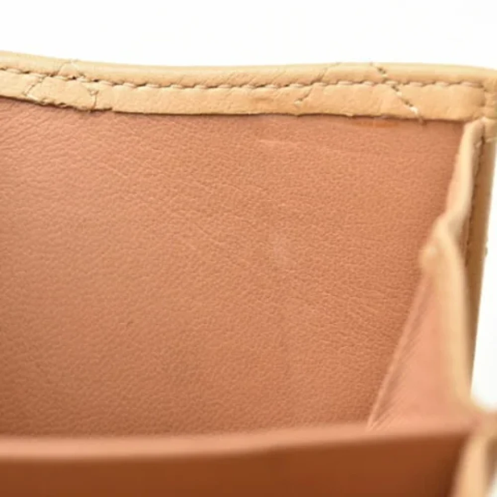 Chanel Vintage Pre-owned Leather wallets Beige Dames