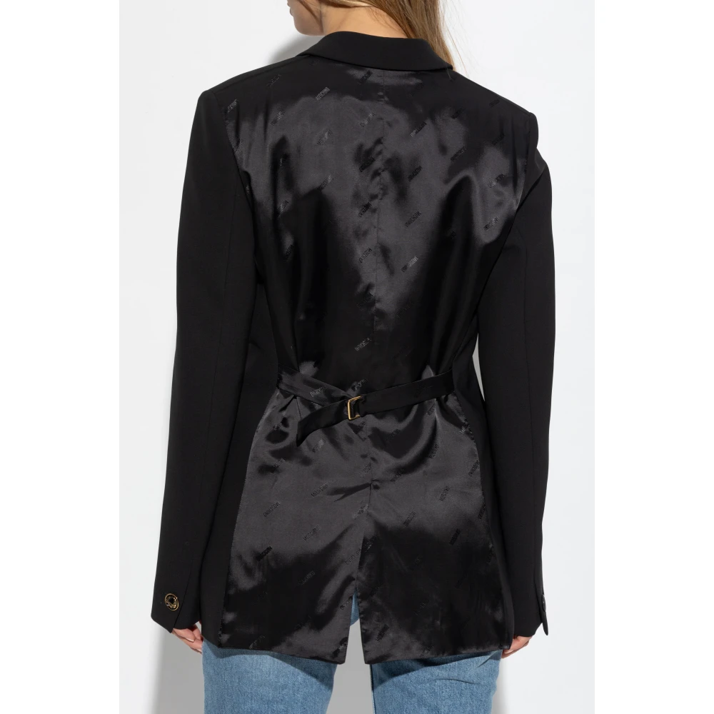 Moschino Blazer met zakken Black Dames
