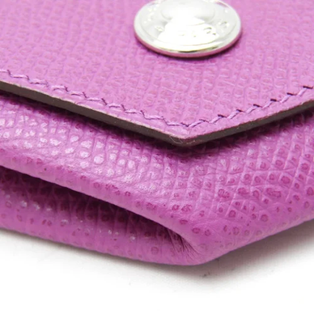 Hermès Vintage Pre-owned Leather wallets Purple Dames