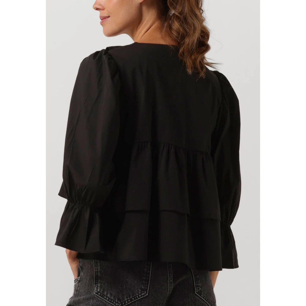 Co'Couture Crisp Collar Blouse Black Dames
