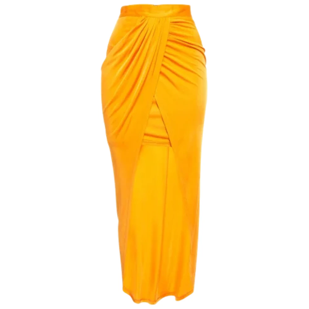 Balmain Pre-owned Fabric bottoms Orange Dames