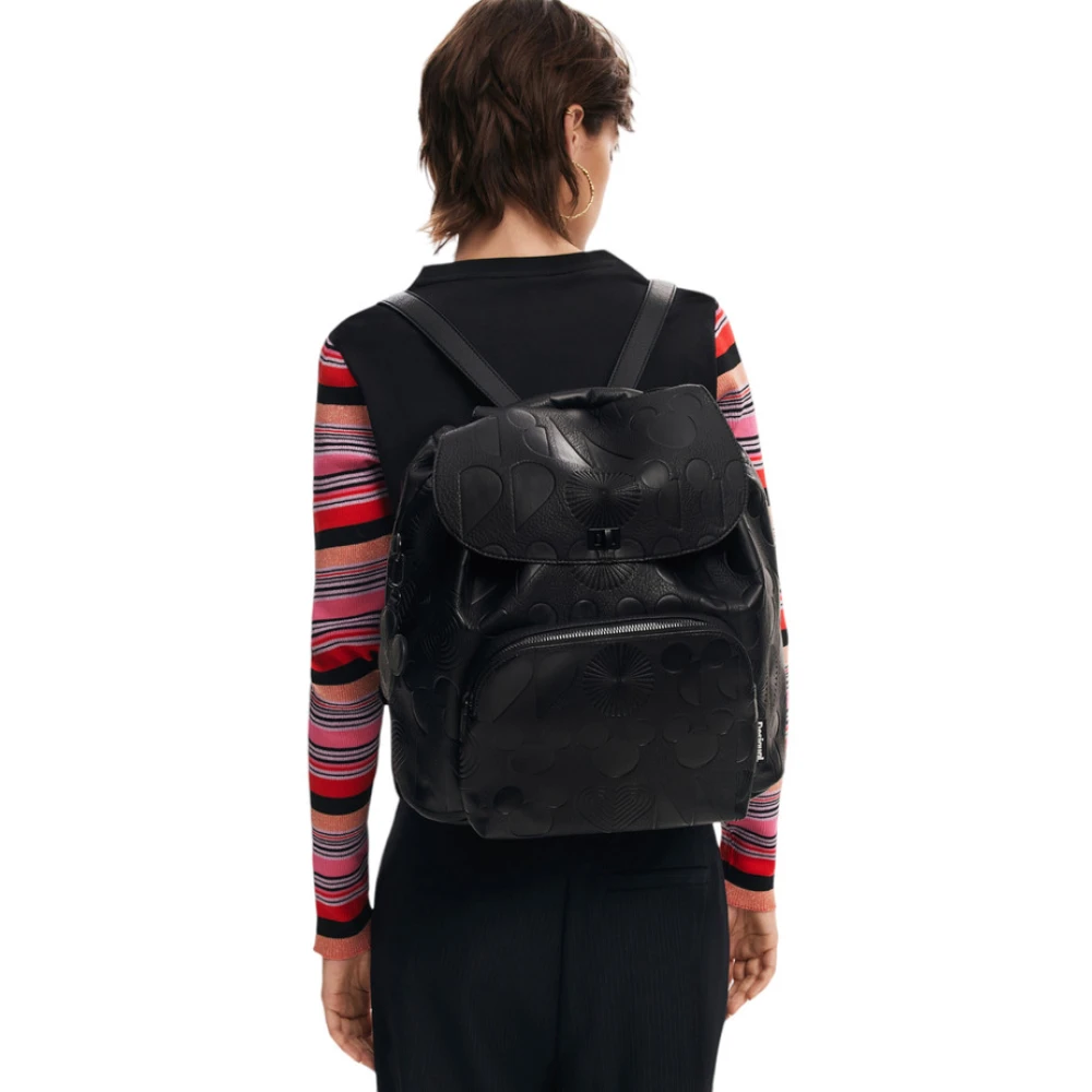 Desigual Stijlvolle Rugzak voor Dagelijks Gebruik Black Dames