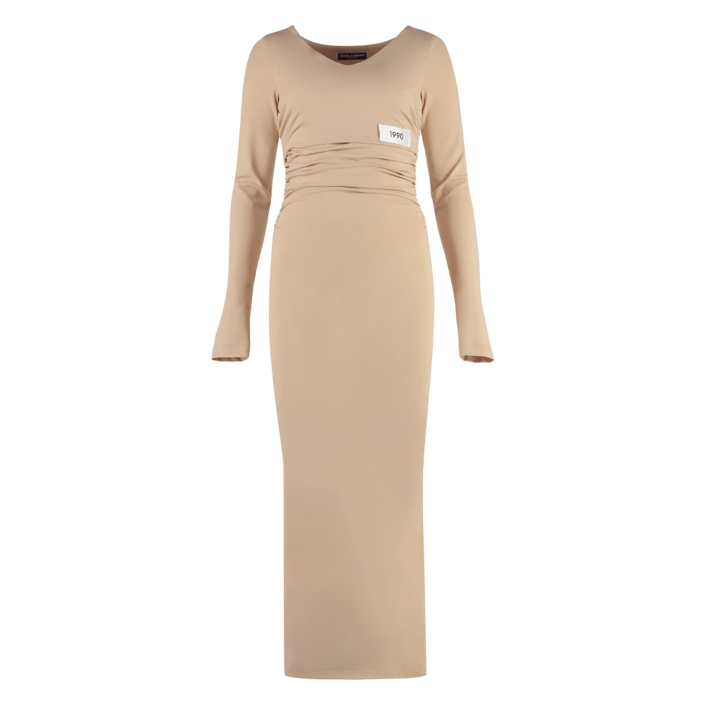 Dolce & Gabbana Elegante Jurk voor elke gelegenheid Beige Dames