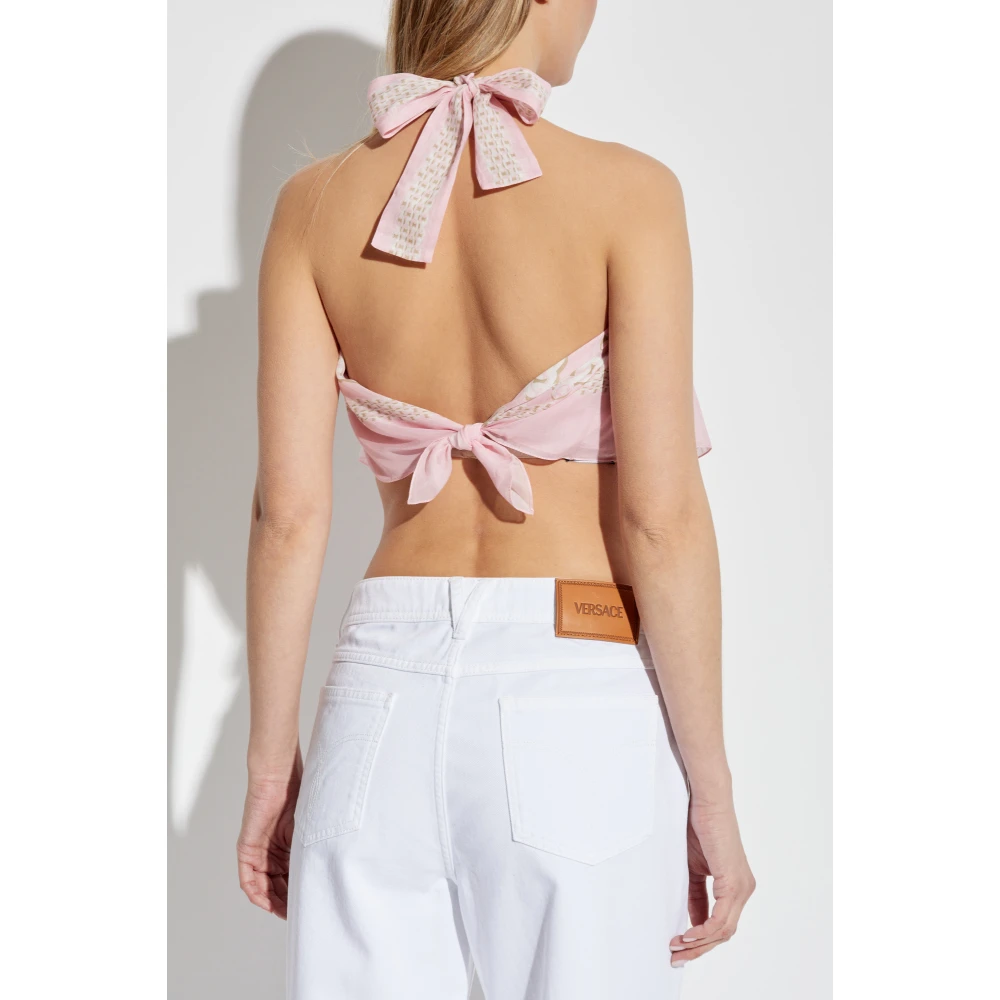 Versace Rugloze top Pink Dames