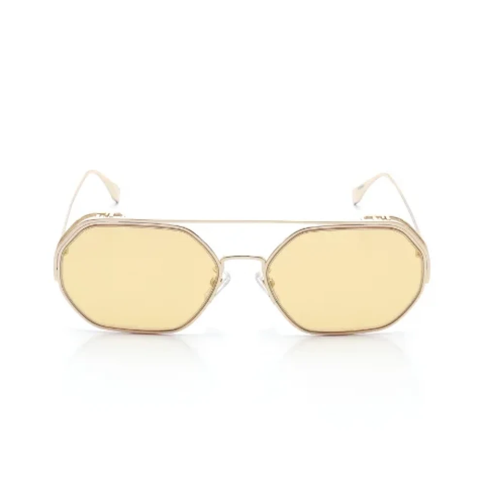 Fendi Vintage Pre-owned Metal sunglasses Yellow Dames
