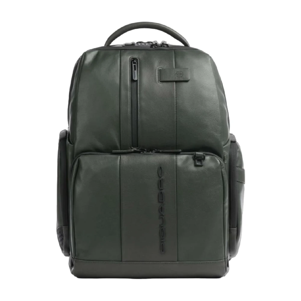 Piquadro Grön Bucket Bag & Ryggsäck med Anti-Stöld och USB Green, Herr