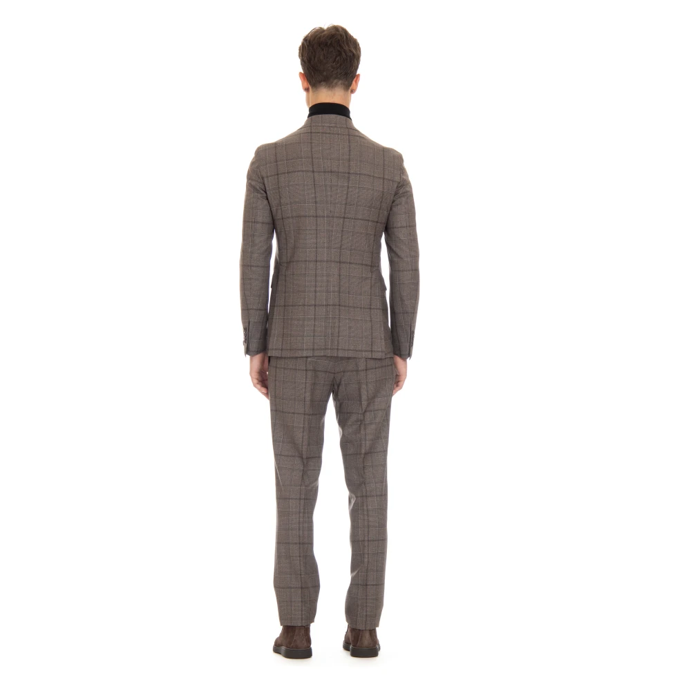 Tagliatore Dubbelbreasted wollen jurk Vesuvio-stijl Gray Heren