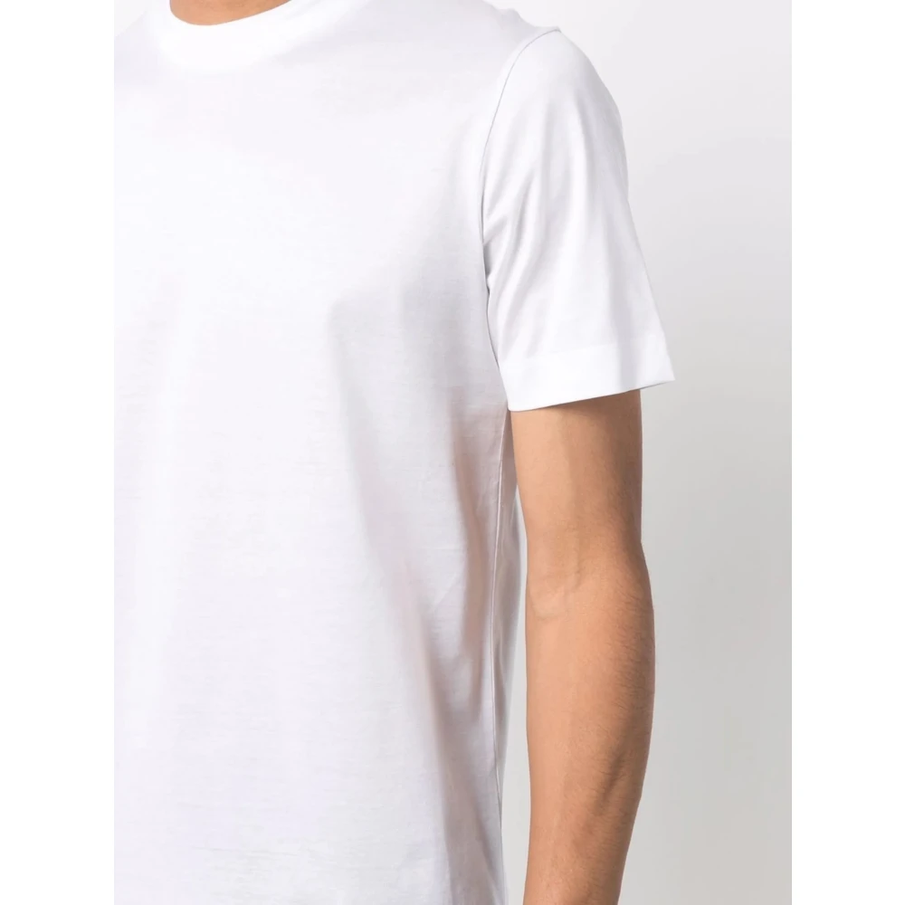 Canali Stijlvolle katoenen T-shirt gemaakt in Italië White Heren