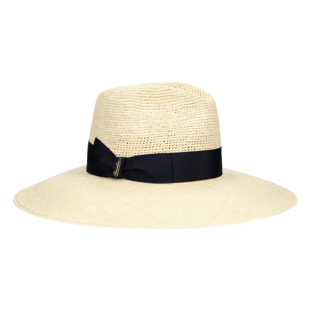 Borsalino Sophie Panama Semicrochet Hat White Dames