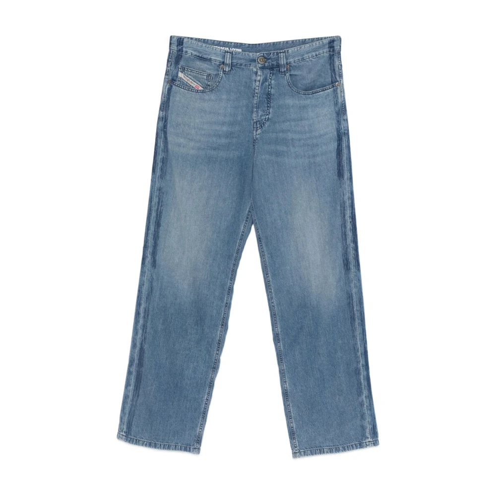 Diesel Men's Blue 2001 D-Macro Relaxed Jeans - Straight Fit Jeans - W32 - Jeans