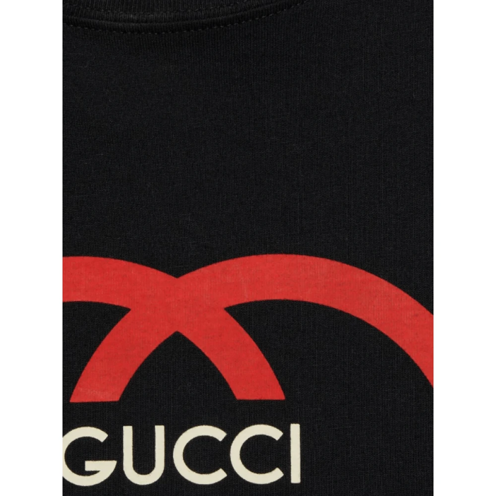 Gucci Logo-print Katoenen T-shirt Black Heren