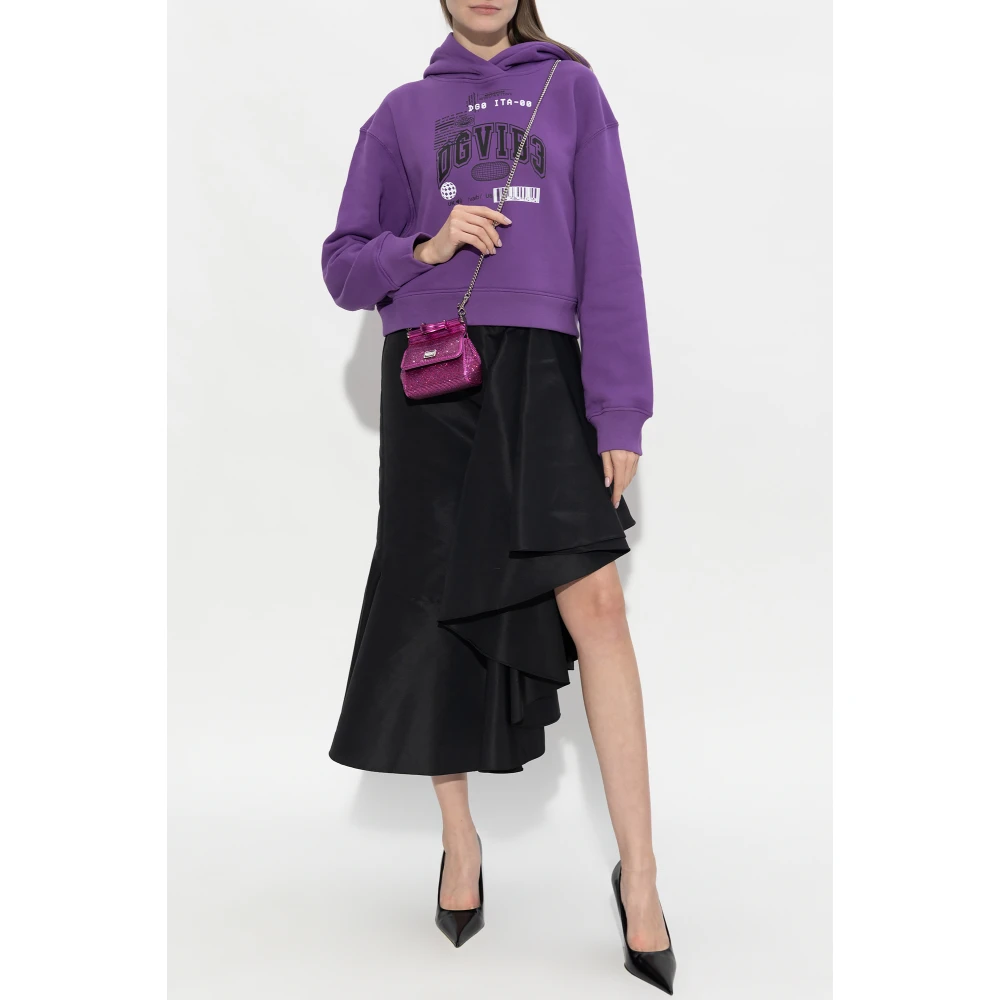 Dolce & Gabbana Bedrukte hoodie Purple Dames