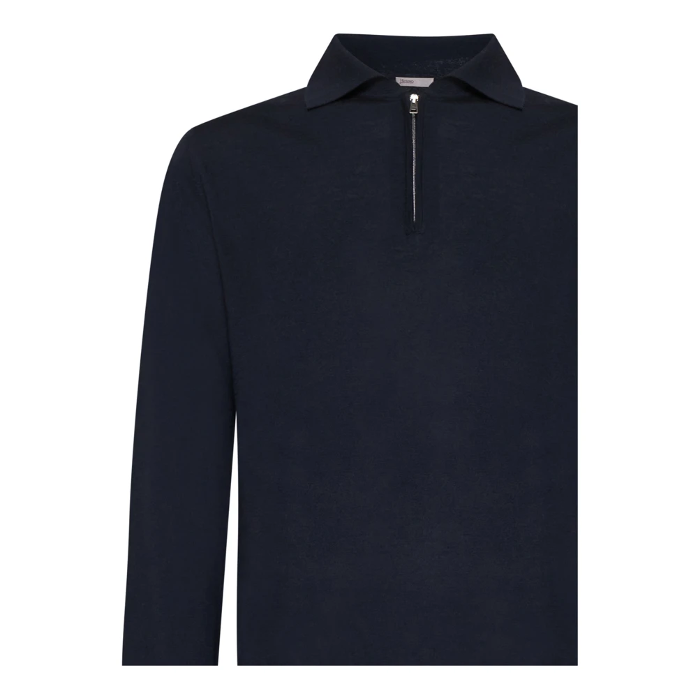 Herno Blauwe Resort T-shirts en Polos Blue Heren