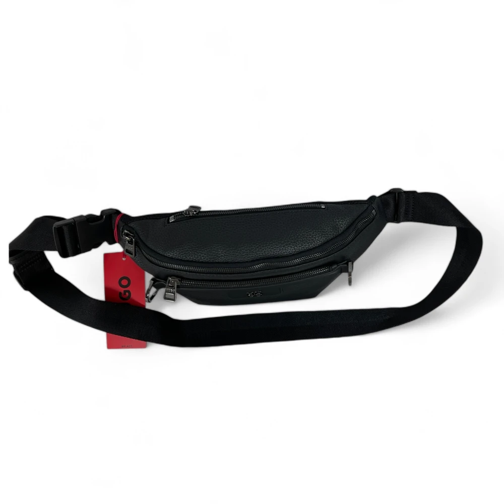 Hugo Boss Zwarte Schoudertas met Ritsvak Black Heren