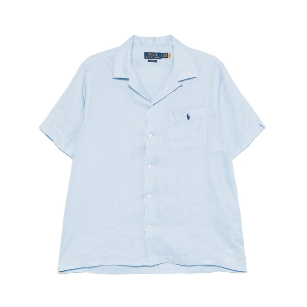 Ralph Lauren Polo Shirt met Camp Collar Blue Heren