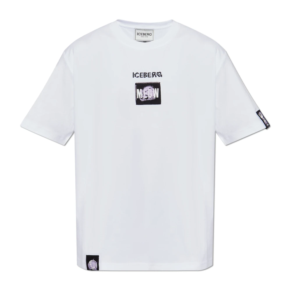 Iceberg T-shirt met patches White Heren