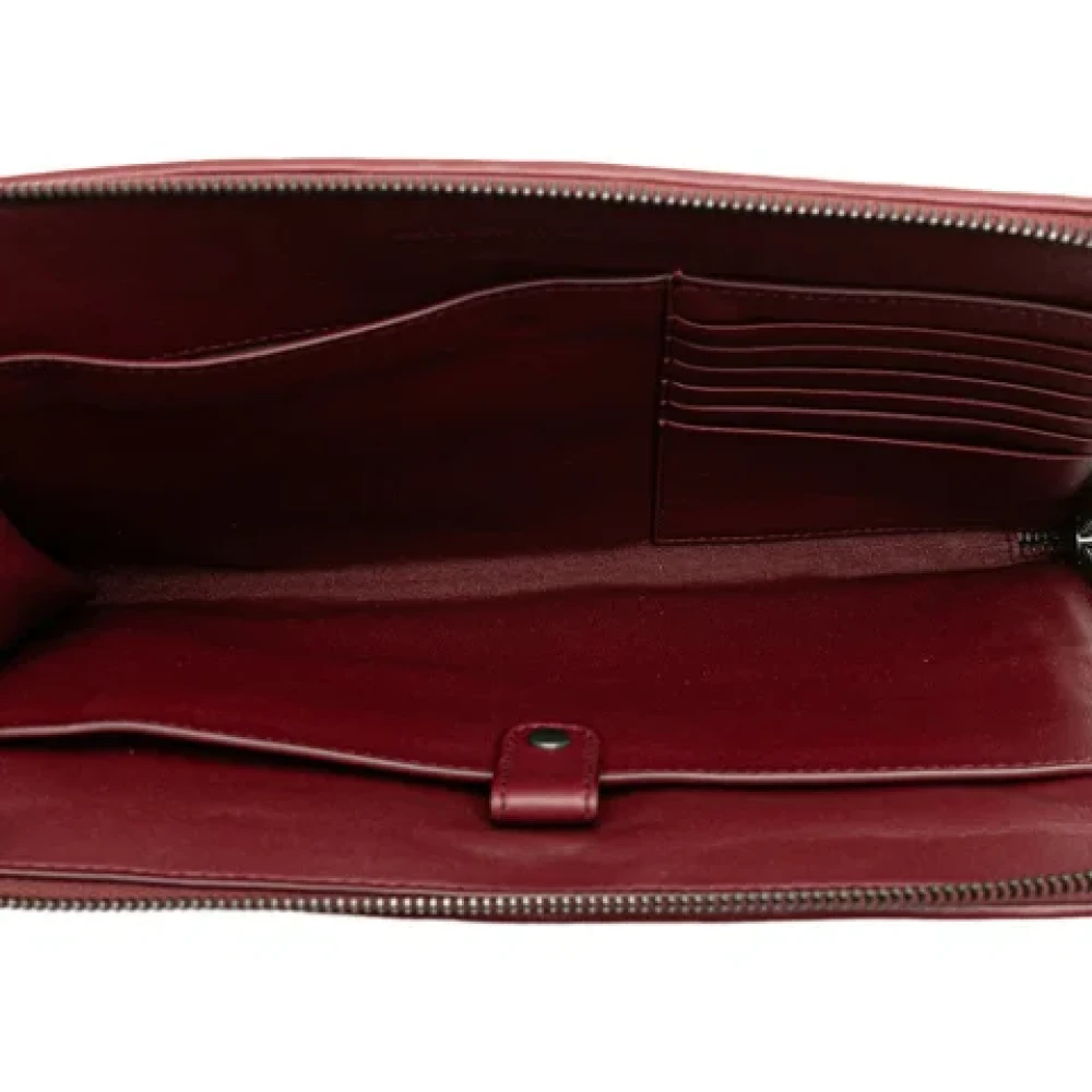 Bottega Veneta Vintage Pre-owned Leather clutches Purple Dames