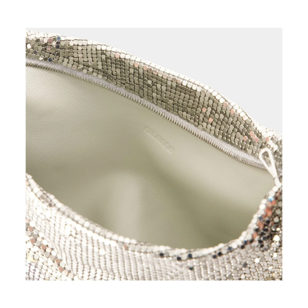 Paco Rabanne Metallic Zilveren Slangenketting Portemonnee Gray Dames