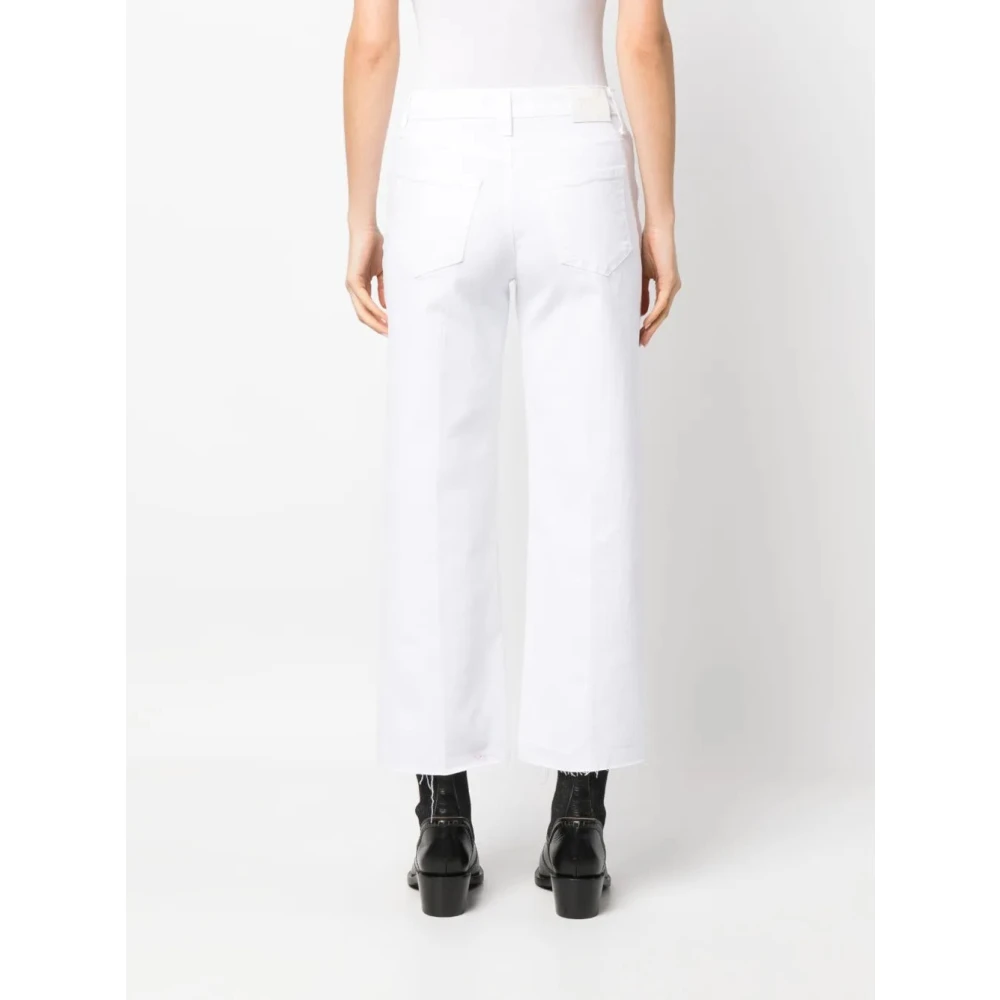 Paige Wide Leg Anessa Jeans White Dames