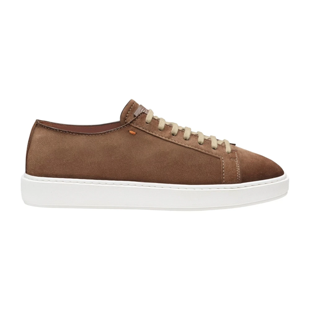 Santoni Men's Brown Sneakers, 9 1/2 Uk, Suede Sneaker