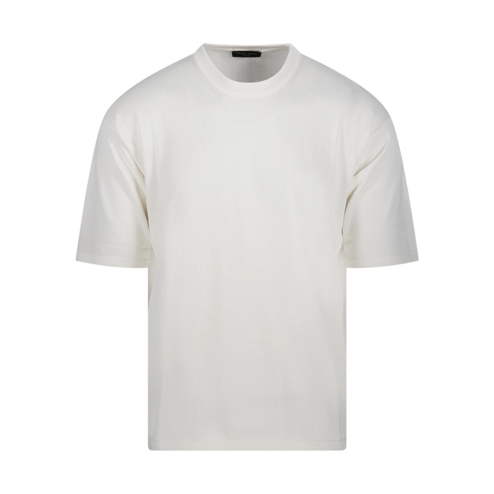 Roberto Collina Comfortabele pasvorm ronde hals trui White Heren