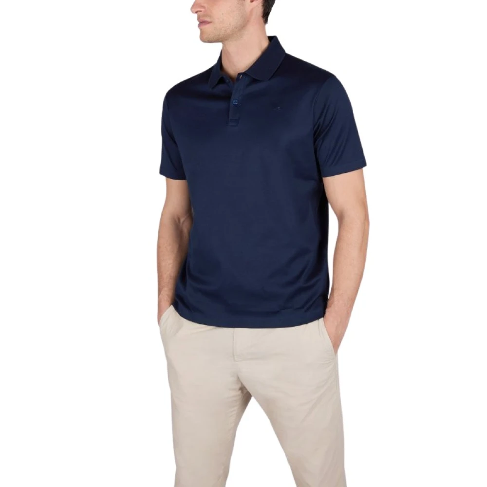 Paul & Shark Blue Polo Shirts, Male, L, Aqua Touch Cotton Polo