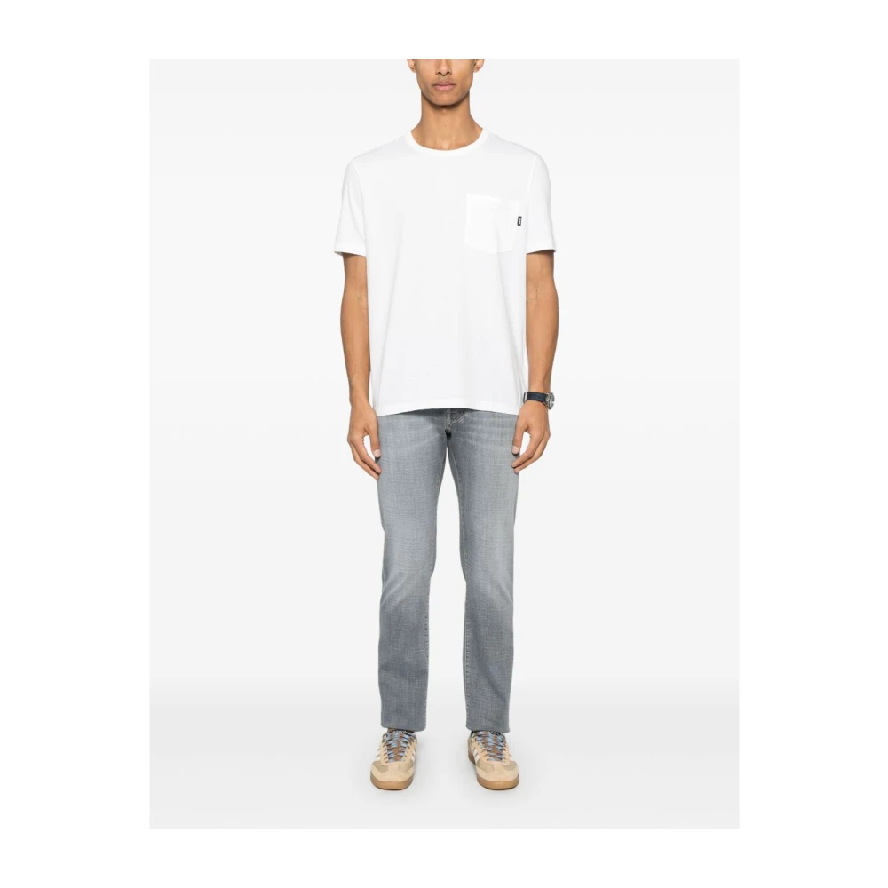 Dondup Wit Crew Neck Zak T-shirt White Heren