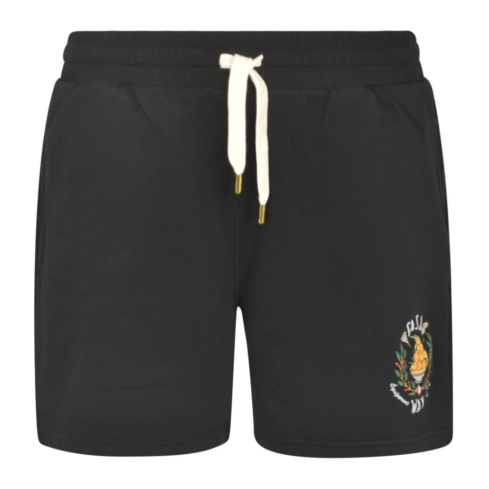 Casablanca Zwarte katoenen Bermuda shorts Black Heren