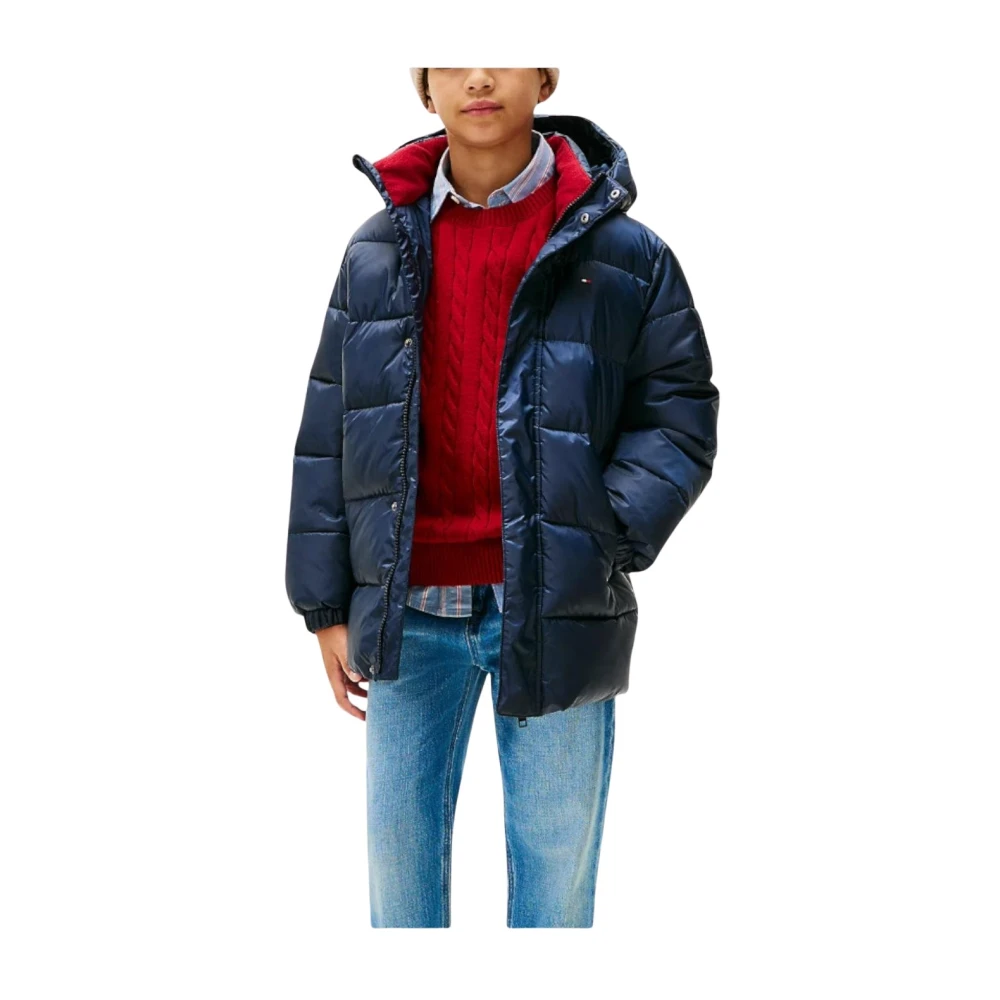 Tommy Hilfiger Boys Blue Winter Jackets, 3 Y, Navy Essential Padded Jacket