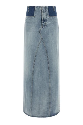 Lång jeanskjol i två färger